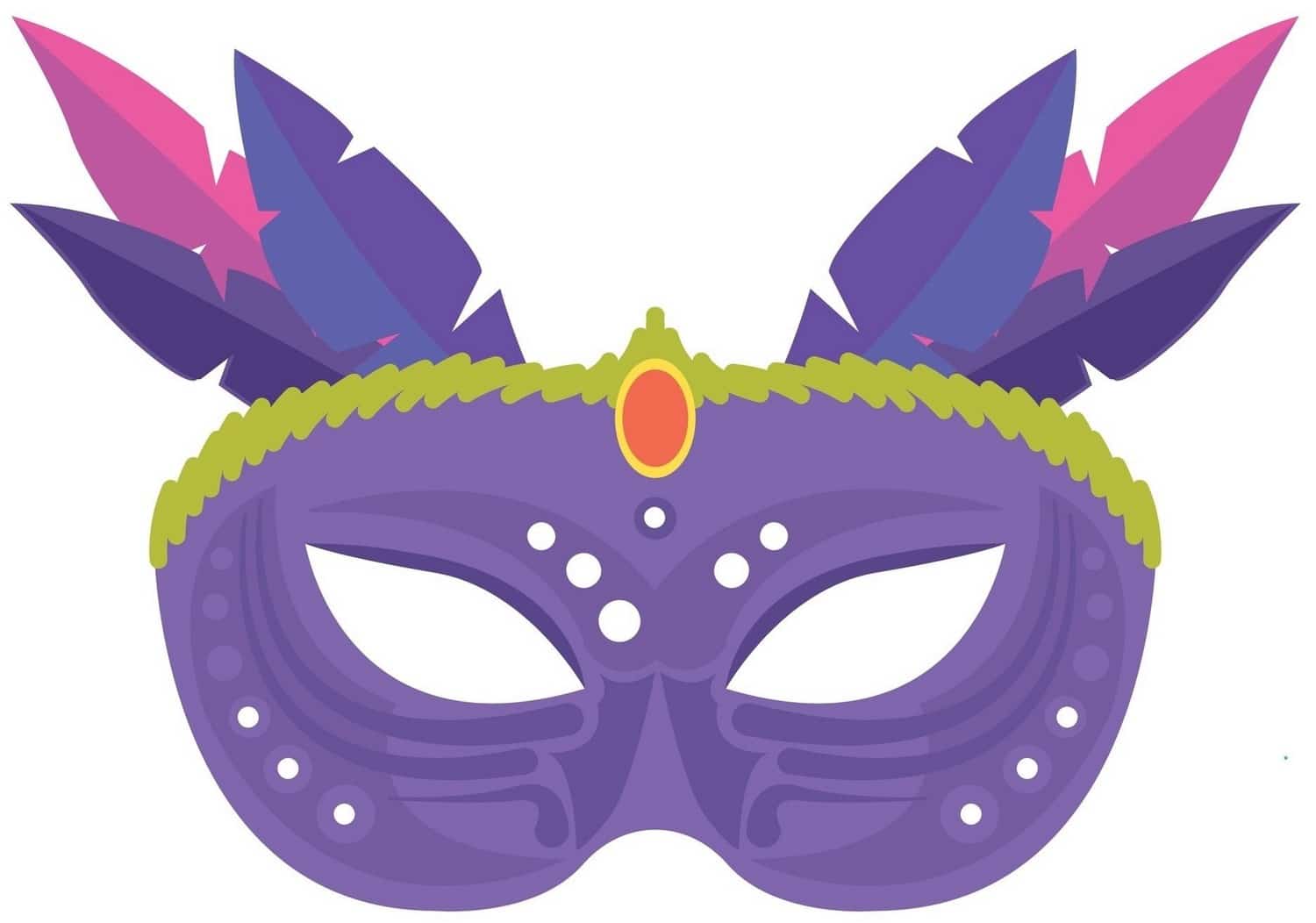 masque carnaval violet