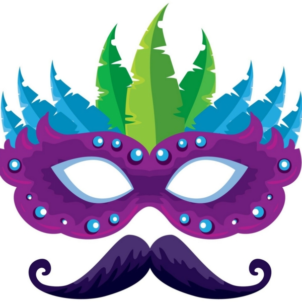 masque carnaval moustache