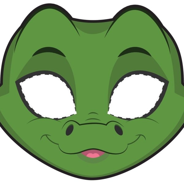 masque crocodile à imprimer