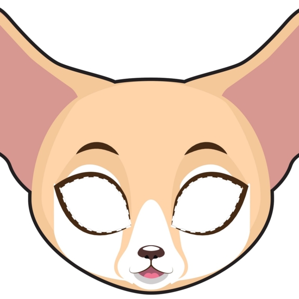 masque fennec à imprimer