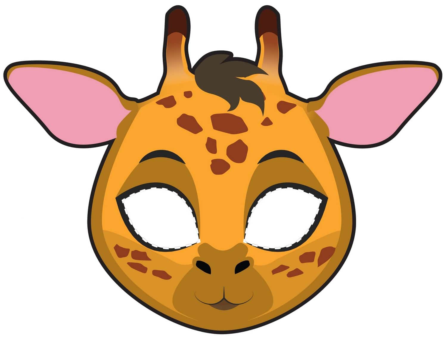 masque girafe à imprimer