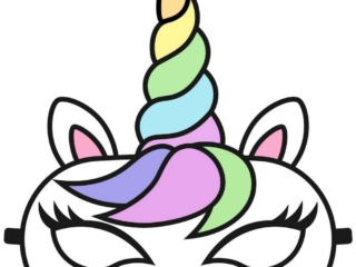 masque de licorne &agrave; imprimer
