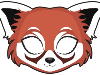 masque panda roux masque panda roux à imprimer