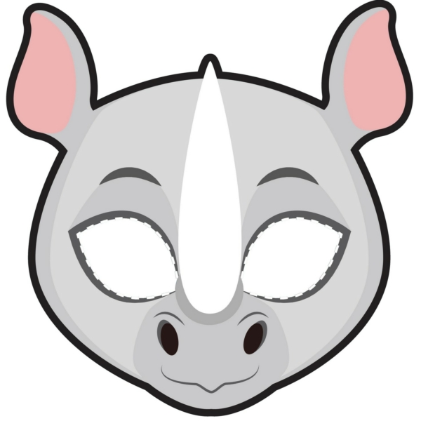 masque rhinocéros à imprimer