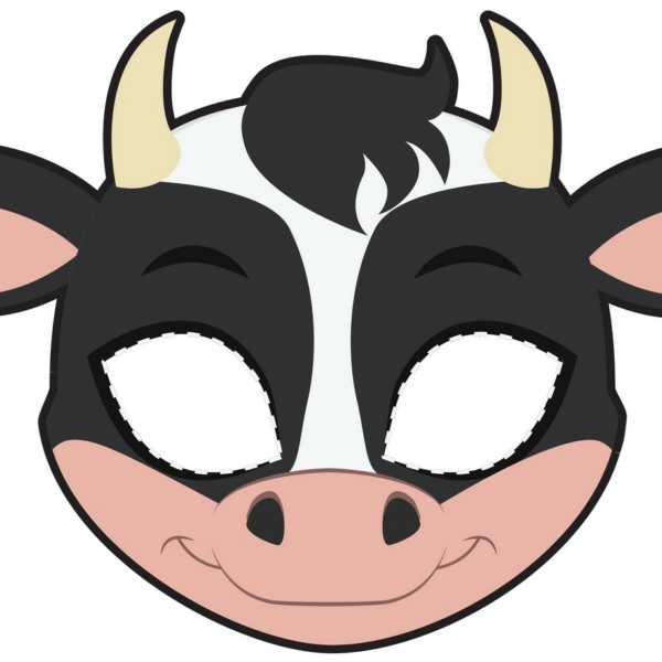 masque vache à imprimer