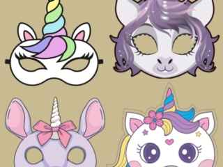 masques de licorne &agrave; imprimer