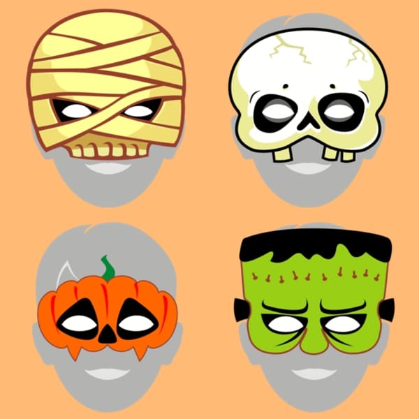 masques d'halloween à imprimer