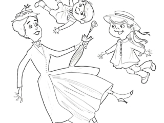 nfghdgdsdf mary poppins coloriage