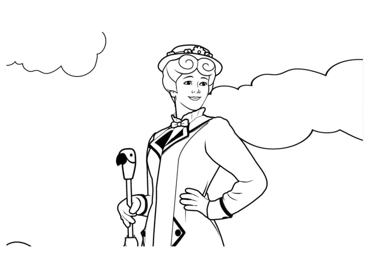 coloriage mary poppins