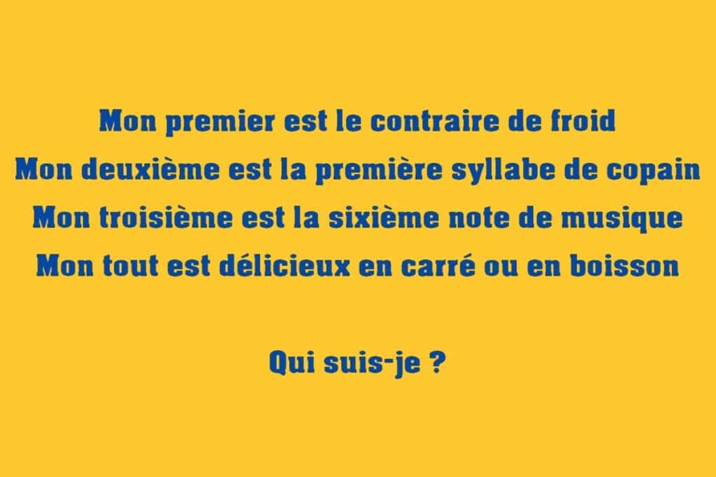 charade facile pour chasse au trésor