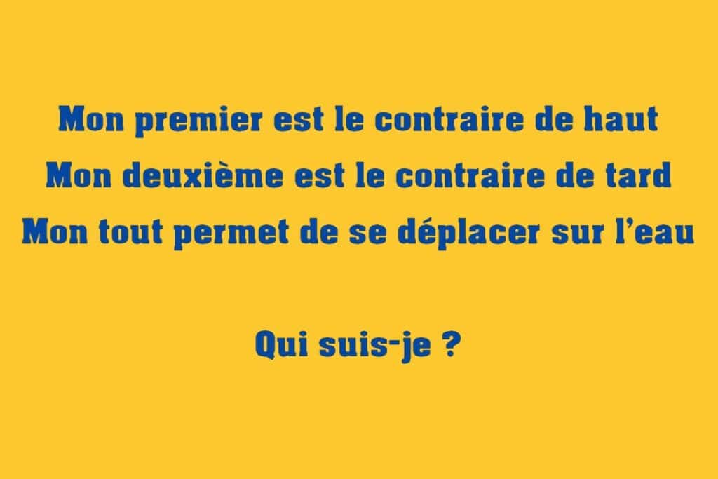 Charades faciles pour chasse au trésor