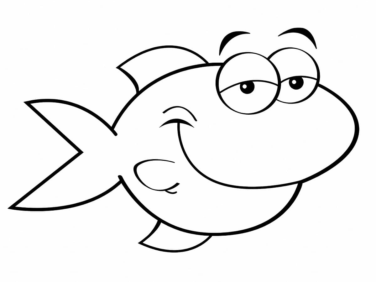 Imprimer le coloriage avec modèle poisson - Tête à modeler