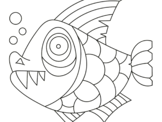 coloriage poisson artistique