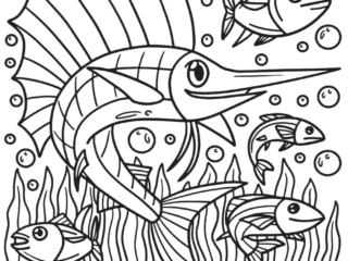 coloriage poissons