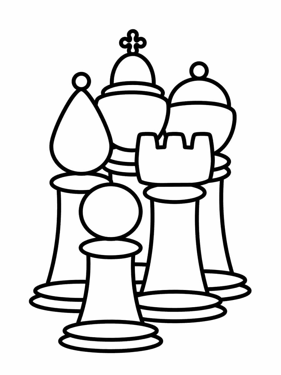 coloriage échecs
