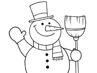 bonhomme de neige coloriage