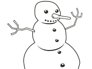 dessin bonhomme de neige