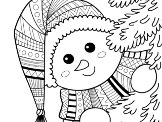 coloriage bonhomme de neige