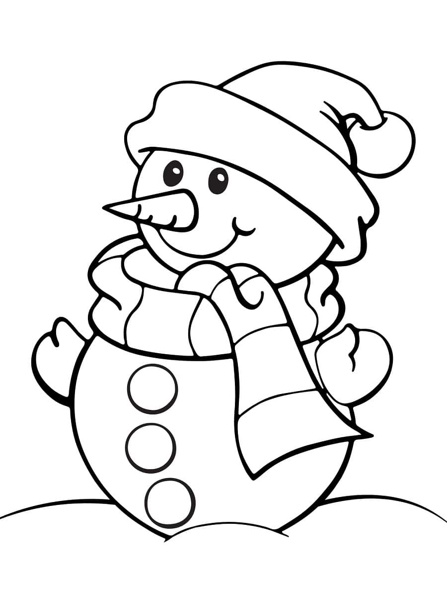 coloriage bonhomme de neige