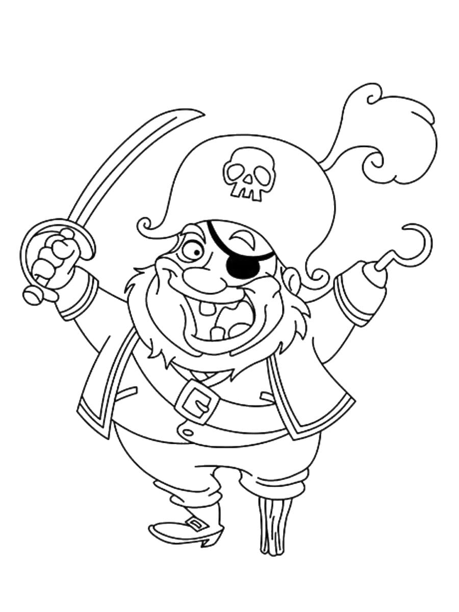 coloriage capitaine pirate