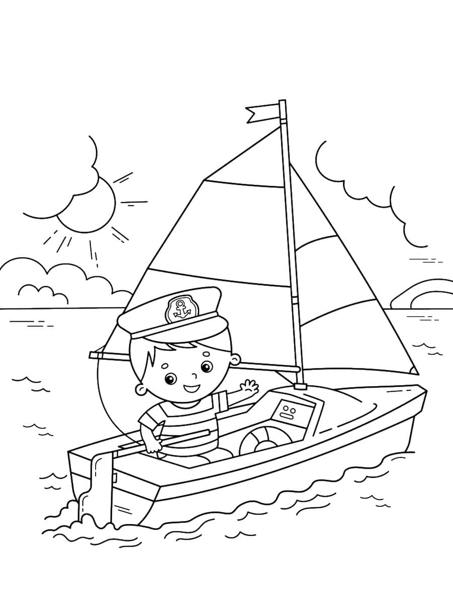 Coloriage à imprimer : Un bateau