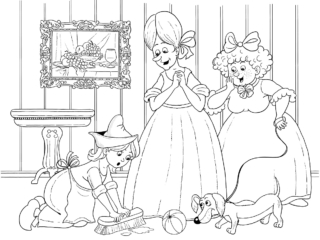 coloriage cendrillon