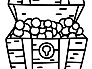 coloriage coffre au tr&eacute;sor
