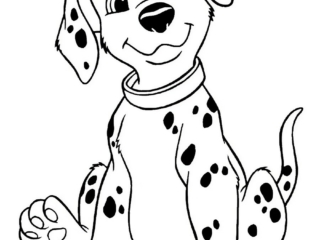 coloriage chiot dalmatien