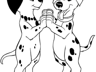 coloriage chiots dalmatiens