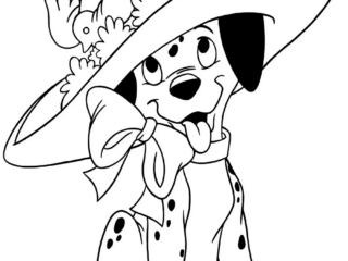 coloriage chiot dalmatien