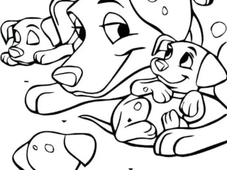 coloriage perdita et les dalmatiens
