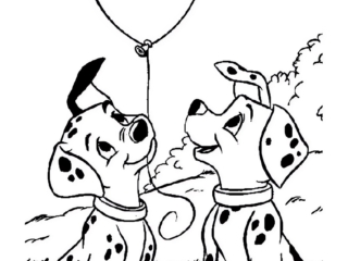 coloriage bébés dalmatiens