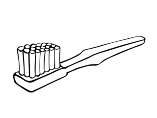 coloriage brosse à dent