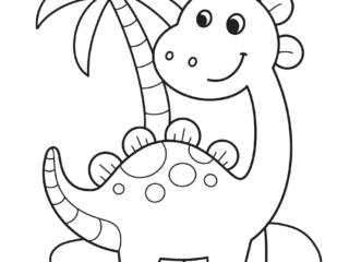 coloriage dinosaure (14) coloriage dinosaure sur une île