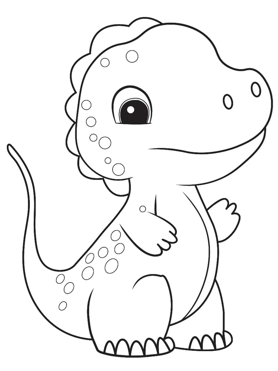 Dessin gratuit - Coloriage famille de dinosaures pour enfants