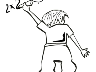 coloriage école (16) coloriage enfant au tableau