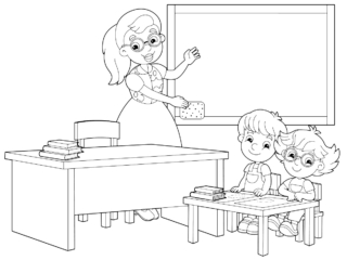 coloriage école (18) coloriage salle de classe