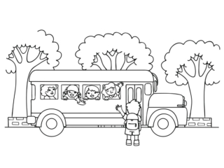coloriage école (30) coloriage bus scolaire
