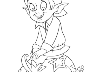 coloriage de farfadet