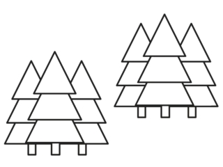 coloriage forêt (13) dessin sapins