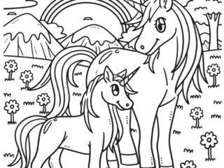 licornes &agrave; colorier
