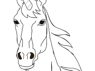 licorne &agrave; colorier