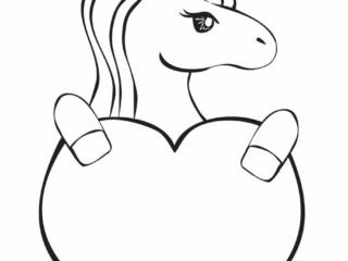 coloriage licorne coeur