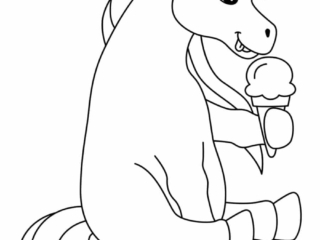 licorne mange une glace