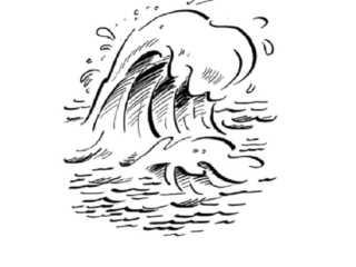 coloriage vague