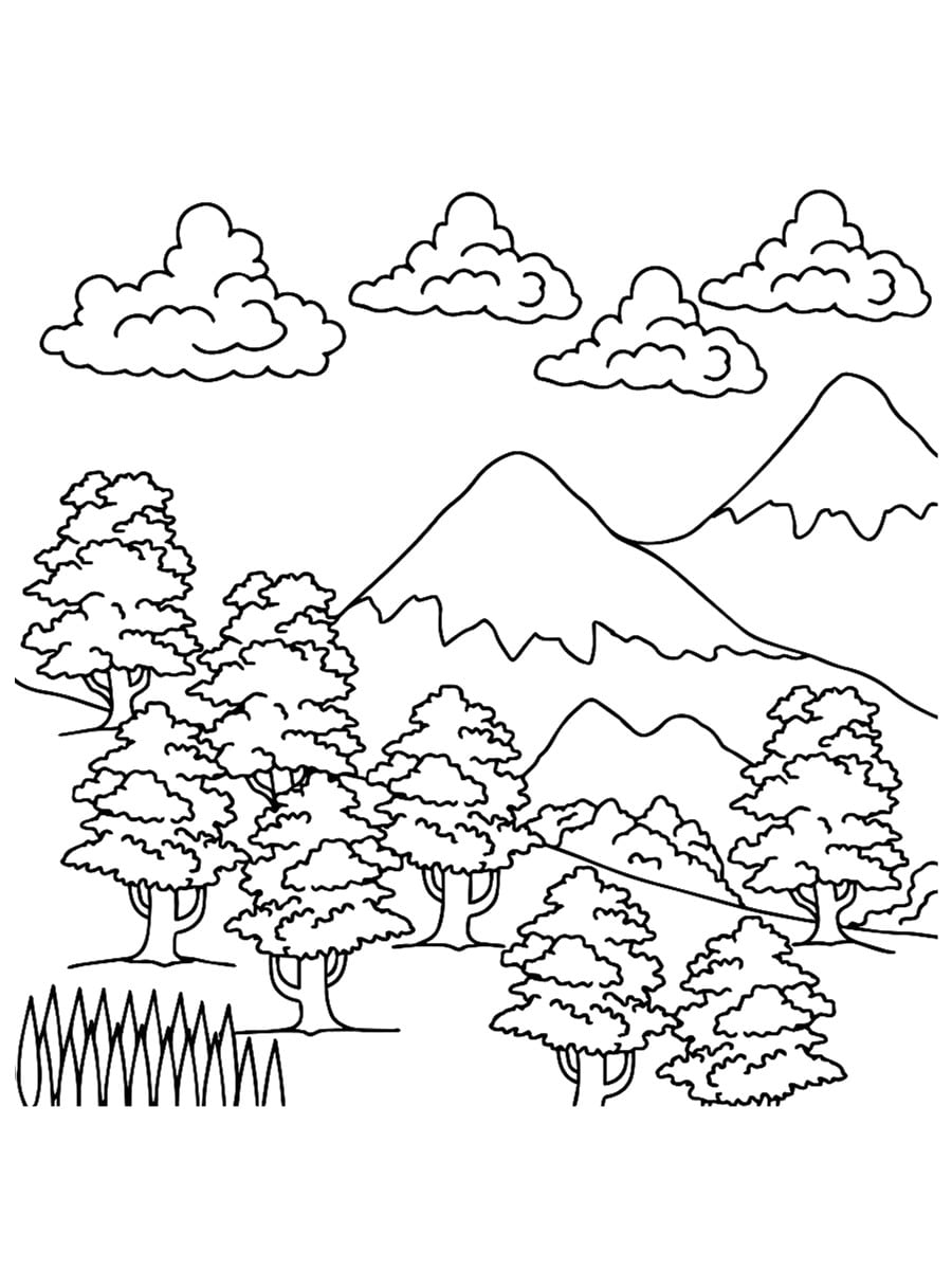 coloriages montagne