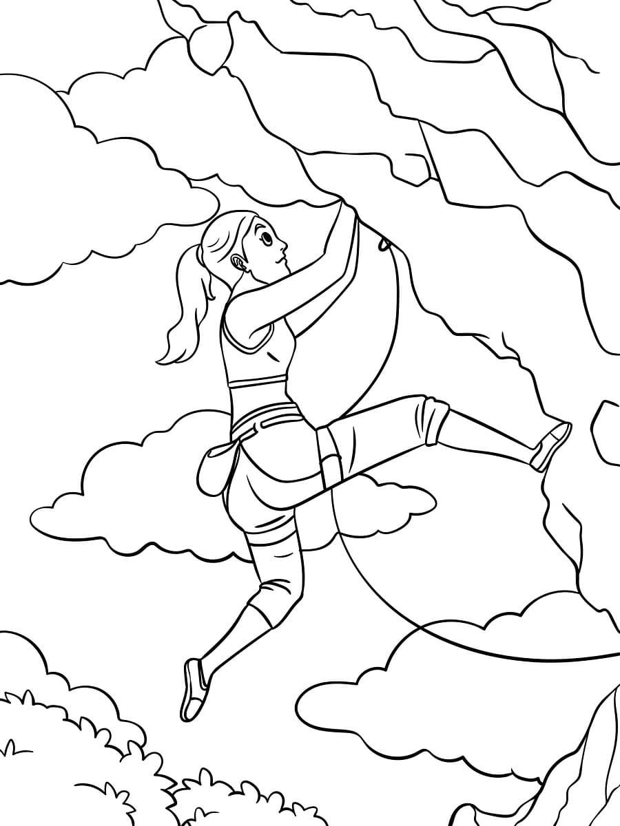 coloriage escalade montagne
