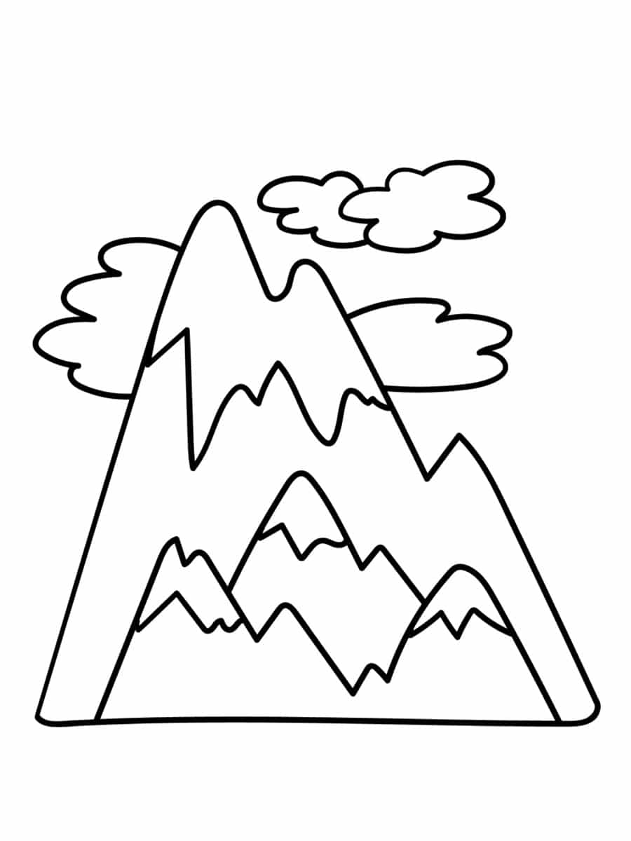 coloriage montagne maternelle