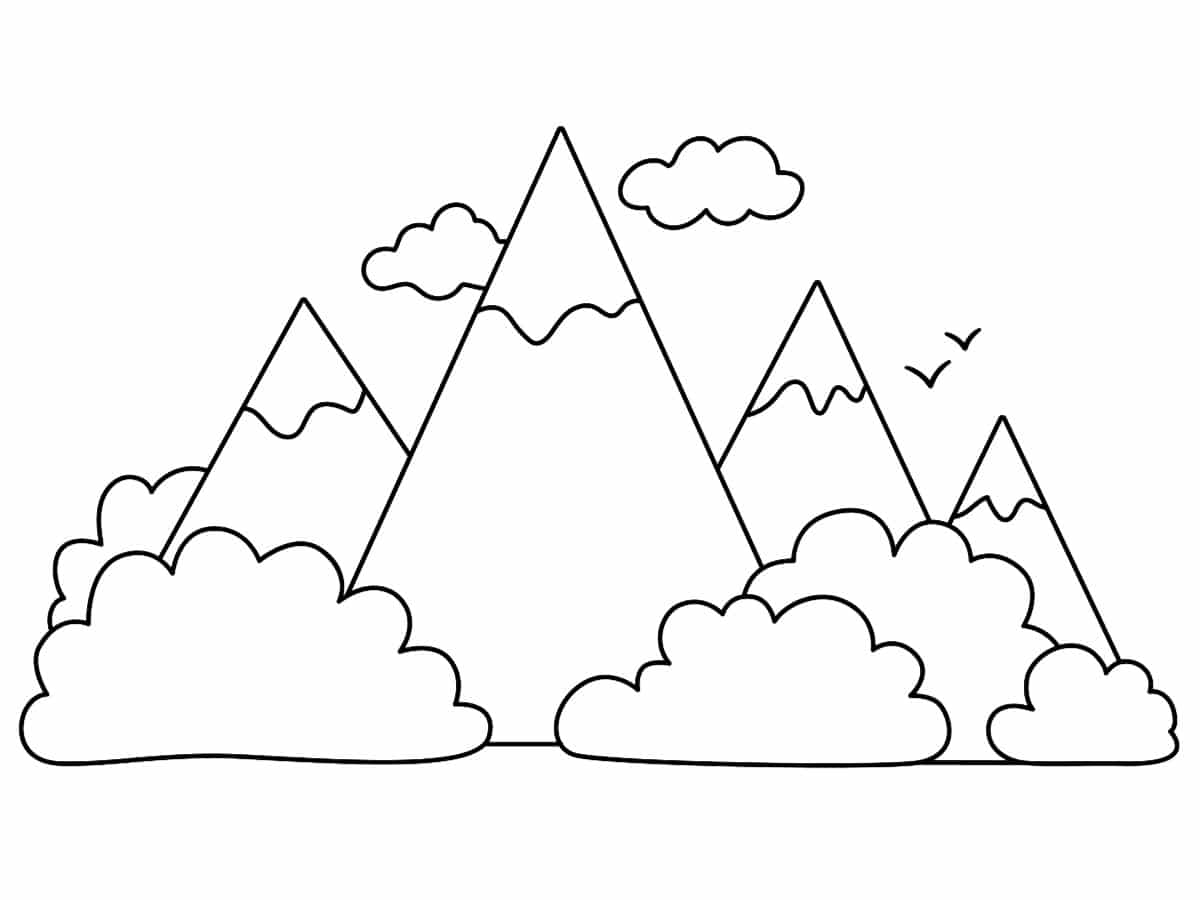 coloriage montagne maternelle