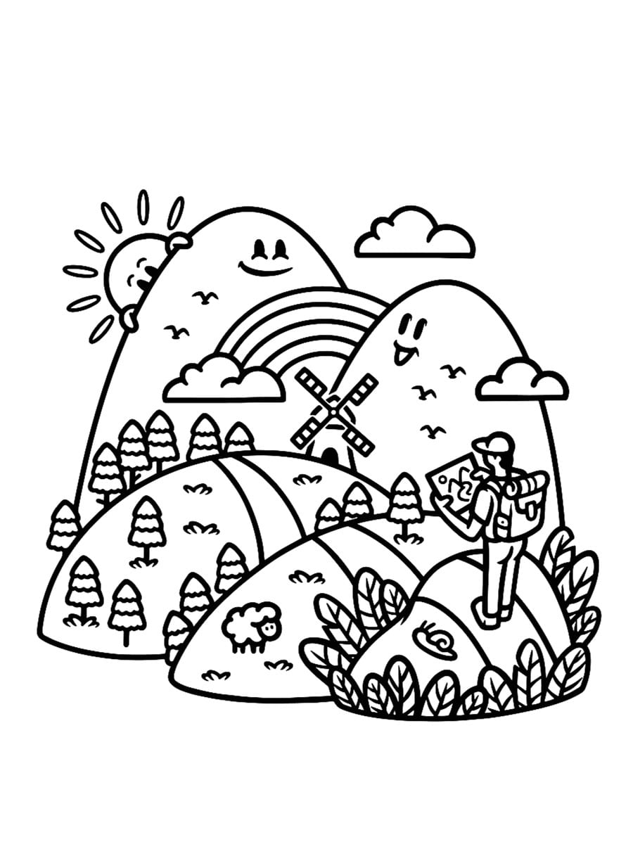 dessin montagne